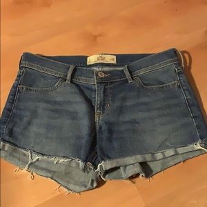 Hollister blue jean shorts